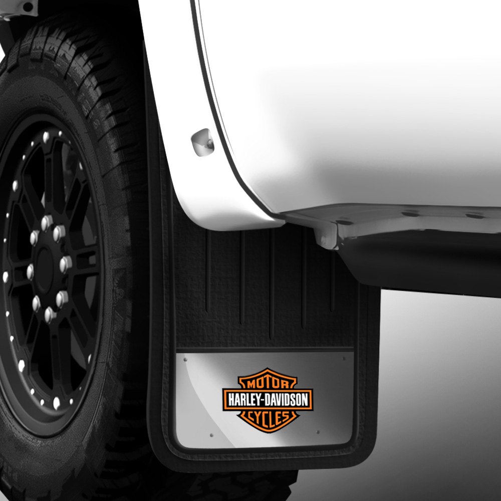 12 x 23 in. Heavy Duty Black Mud Guards with Ford Logo