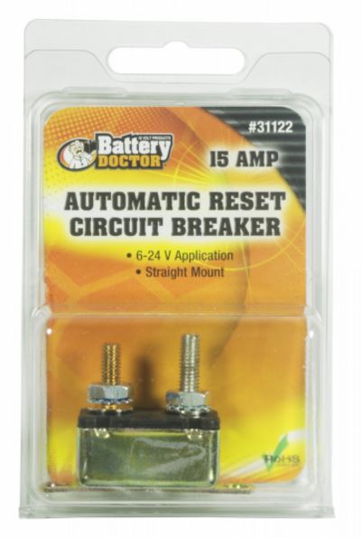 1-15A Stud Mounted with In-Line Bracket Circuit Breaker