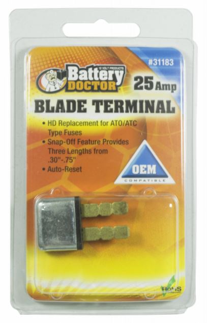 25 Amp Ato/Atc Blade Terminal Auto-Reset Circuit Breaker