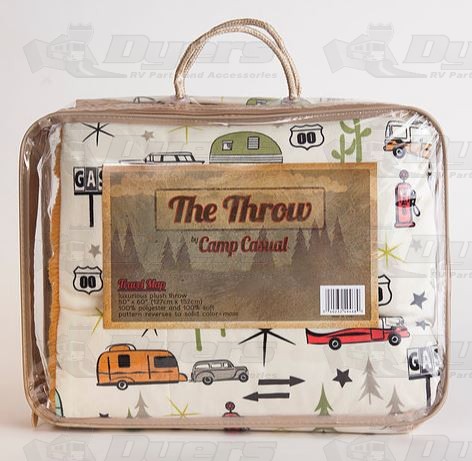 Picture of Camp Casual C4G-CC005RTG 50 x 60 in. The Throw Road Trip, Grey