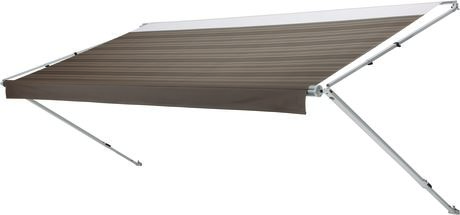 D7E-03GW18400B 16 ft. Sunchaser Manual Awning White with Polar Flint End Cap