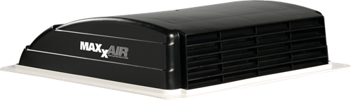 Powered Opening For 14 x 14 Opening With Single Speed 12 Volt Fan Black