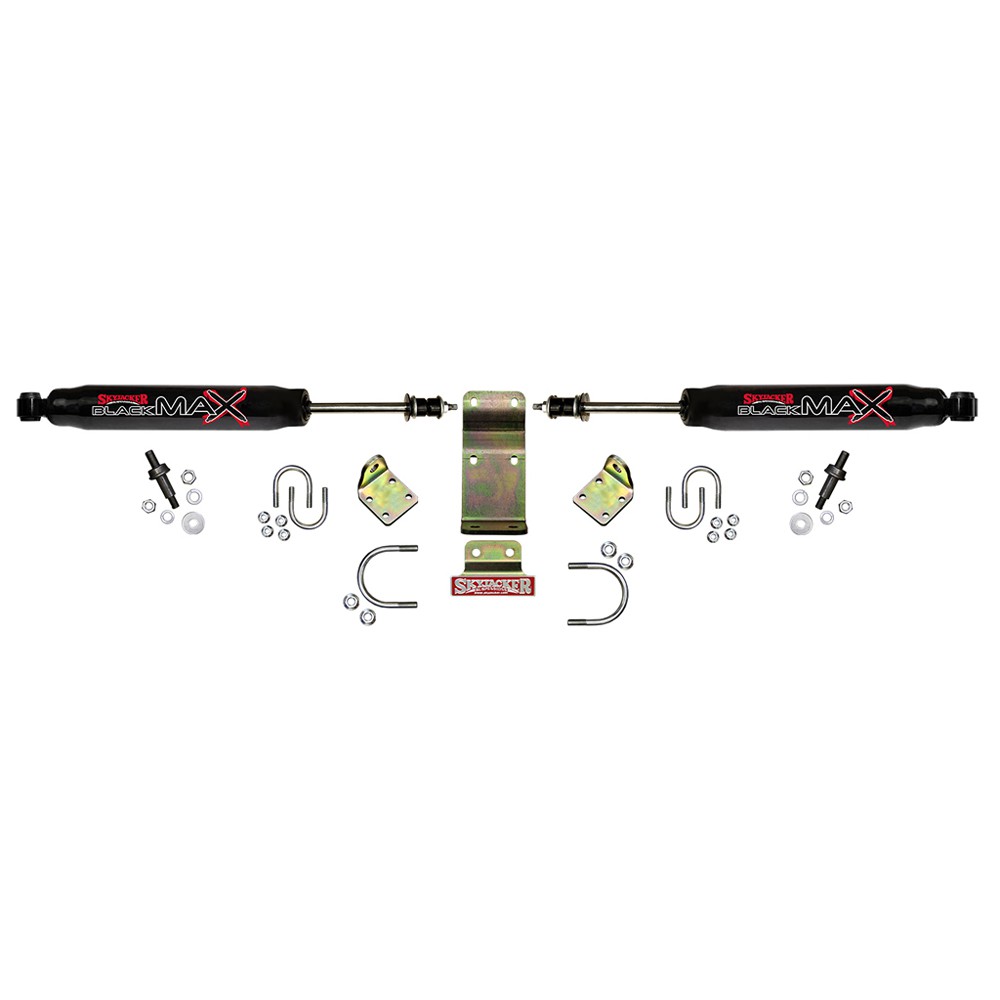 Dual Steering Stabilizer Lift Kit - Black