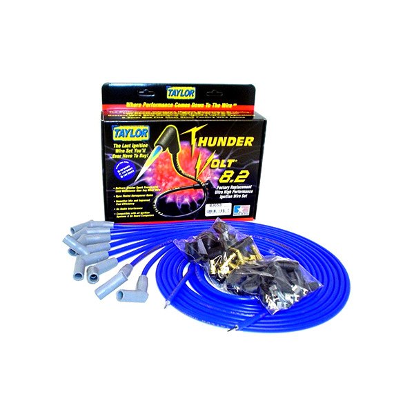 T64-83653 8.2 mm Thundervolt Performance Ignition Wire Set - Blue, 135 deg