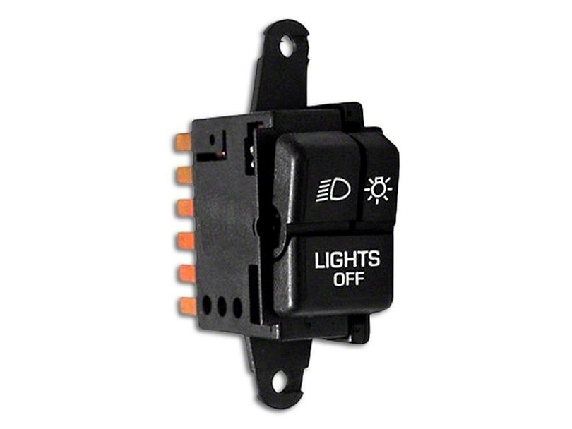 C1Y-56003119 Headlight On-Off Switch for 1987-1995 Jeep Wrangler, Black