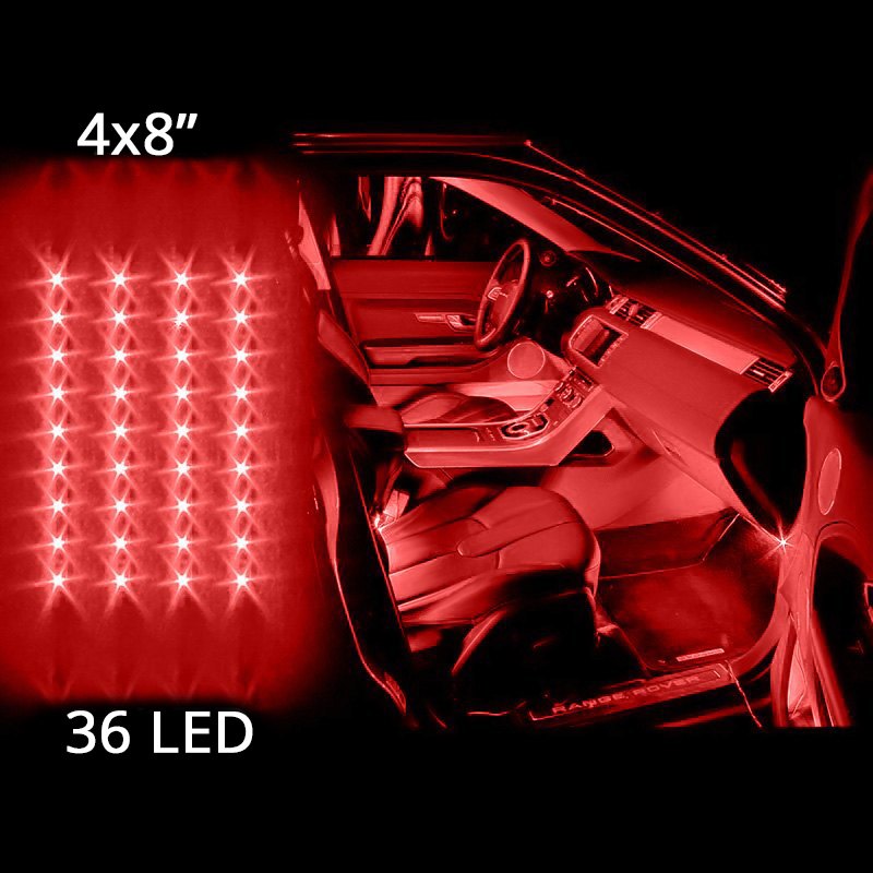 XKGLOW Car Interior Accent Light Kit - 4pc 8" Strip SIngle Color (249035)