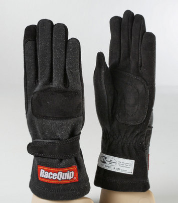 355006 2-Layer Model SFI-5 Gloves, Black - Extra Large