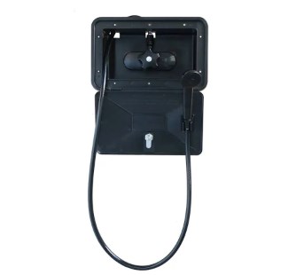 Empire Faucet s Single Lever Exterior Shower Box with Hose & Head, Black | Camping World
