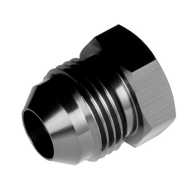 -06 AN/JIC ALUMINUM FLARE PLUG - BLACK