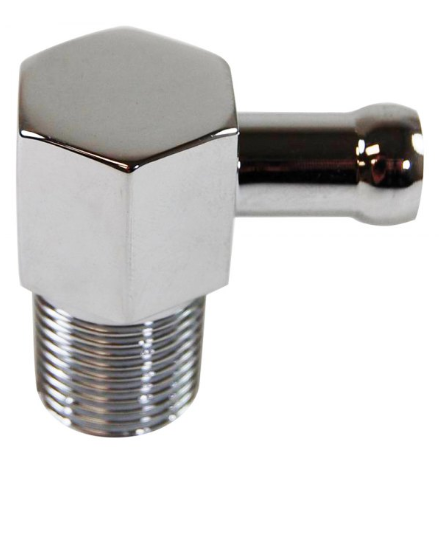 R4532 Aluminum 90 deg Fitting, Chrome