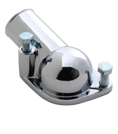 R4789 Gasket Style Water Neck for 1966-1975 Chevy, Chrome