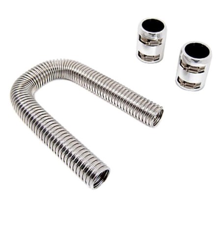 R7304 24 ft. Stainless Steel Radiator Hose Kit, Chrome