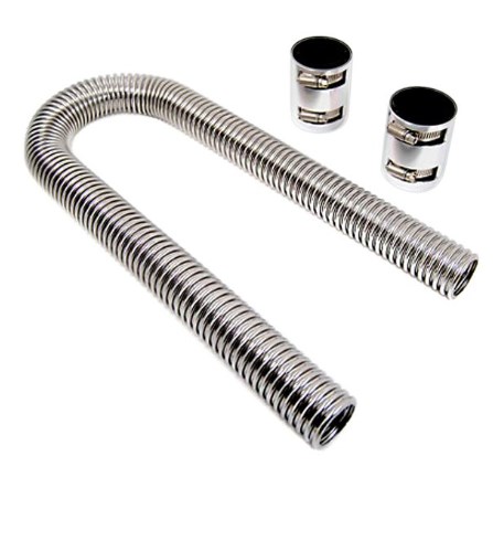 R7307 36 ft. Stainless Steel Radiator Hose Kit, Chrome