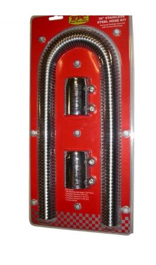 R7308 36 ft. Stainless Steel Radiator Hose Kit - Chrome