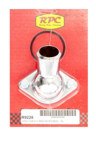 R9228 O-Ring Style Water Neck for 1955-1964 Chevy Small Block 1st Generation - Chrome