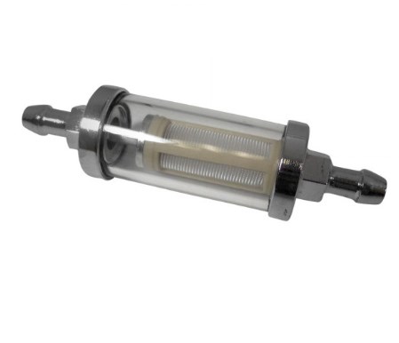 R9247 0.31 in. Glass Fuel Filter, Chrome & Clear