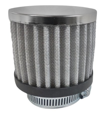 R9309X 1.38 in. Steel Open Clamp On Filter Breather, Chrome