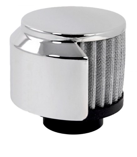 R9517 Open Filter Clamp-On Steel Breather, Chrome