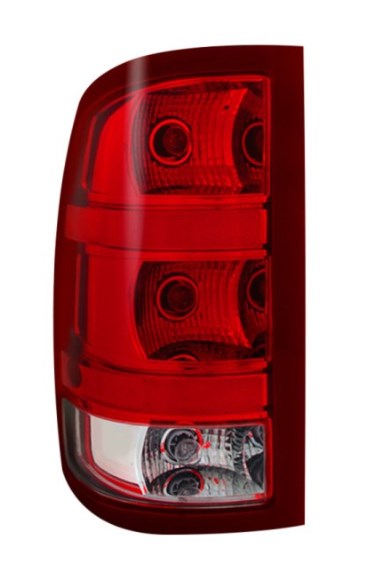 9031991 Driver Side Chrome & Red Factory Style Tail Light for 2007-2014 GMC Sierra 2500 HD