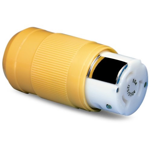 6364CRVVPK 50 amp Power Cord Adapter - Connecting RV Power Inlet, Yellow