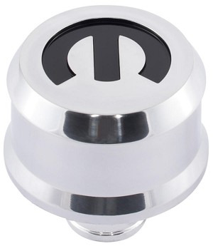 440441 2.5 in. Round Crankcase Breather Cap - Silver