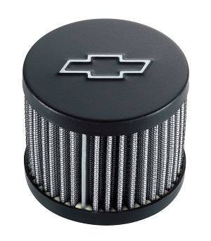 141614 3 in. Round Crankcase Breather Cap - Black