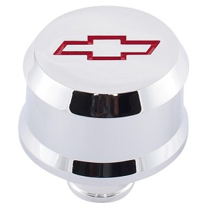 141853 2.5 in. Round Crankcase Breather Cap - Silver