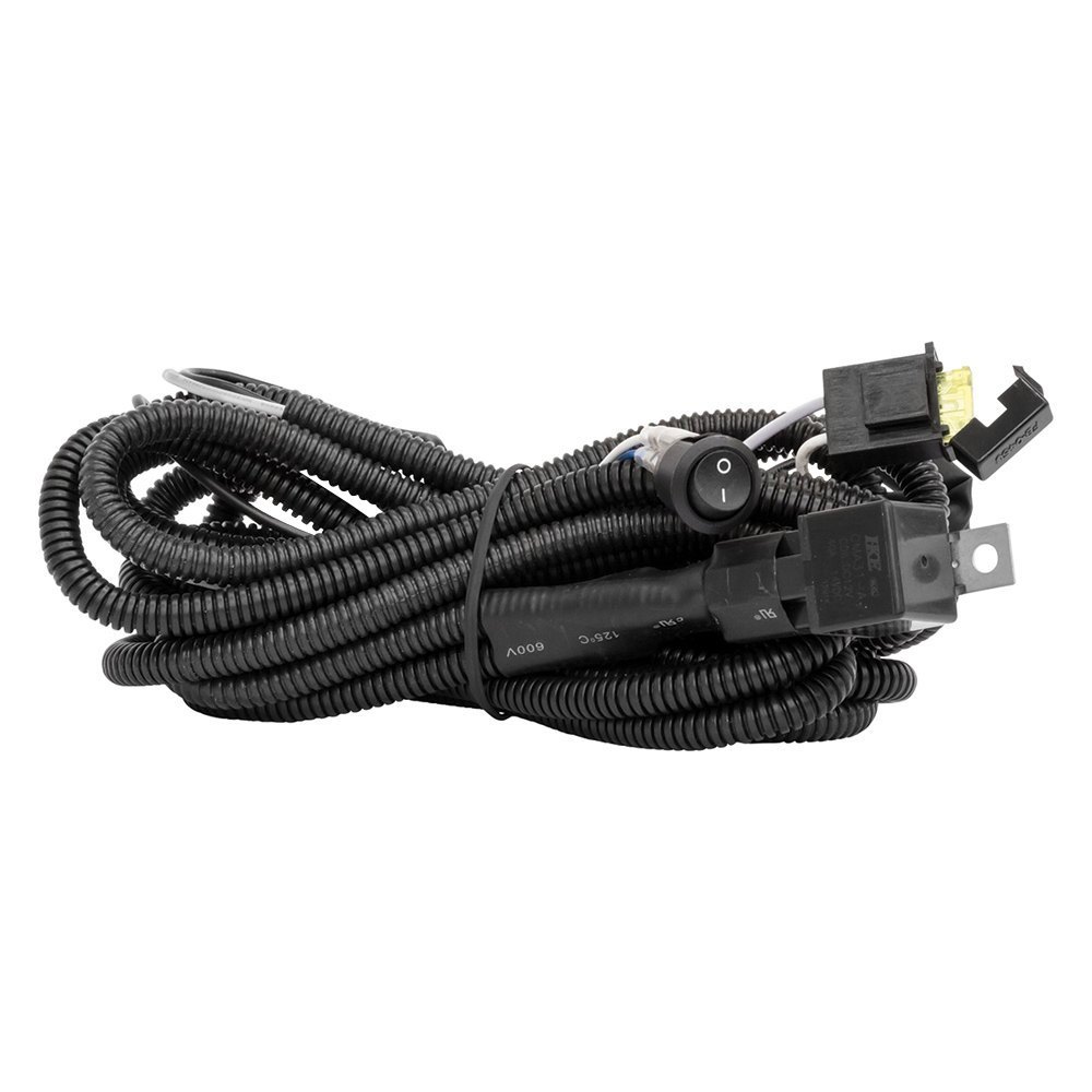 LED ACCESSORY WIRING HARNESS 11FT LONG, 14 GUAGE, 15 AMP FUSE W/SINGLE CONNECTOR & ROCKER SWITCH