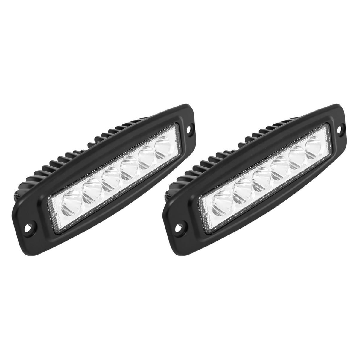 091918FM6 FM6 Single Row LED Light - Black, Size 6