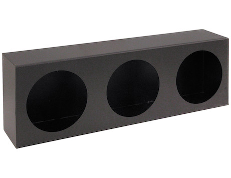 LB6183 6 x 18 x 3 in. Triple Round Steel Light Box, Black Powder Coated