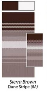 JU168A5B 15 ft. 2 in. RV Awning Fabric, Sierra Brown Dune Stripe & White