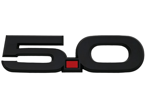 For Mustang 50 With Right and Left Side 50 Emblems Black 5 Red Point Black 0