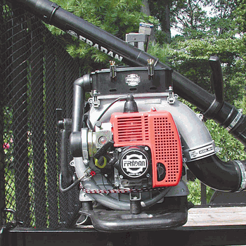 RACE AND WORK TRAILER ACCESSORY BoltOn Mount To Open Trailer Holds 1 Backpack Blower Black and Gr