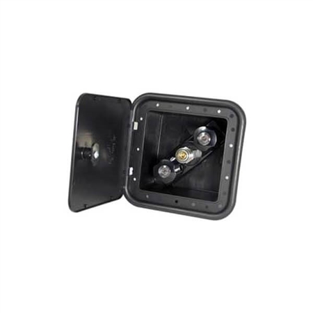 Valterra PF247701 Two Handle Spray-Away Hot & Cold Outlet Box, Black