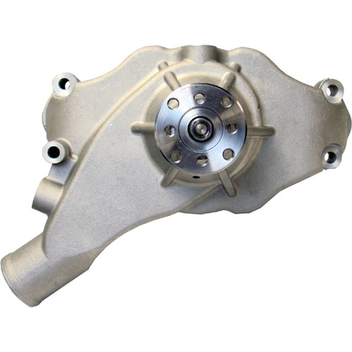 68243 High-Flow Aluminum Long Water Pump for Big Block Chevy - Satin