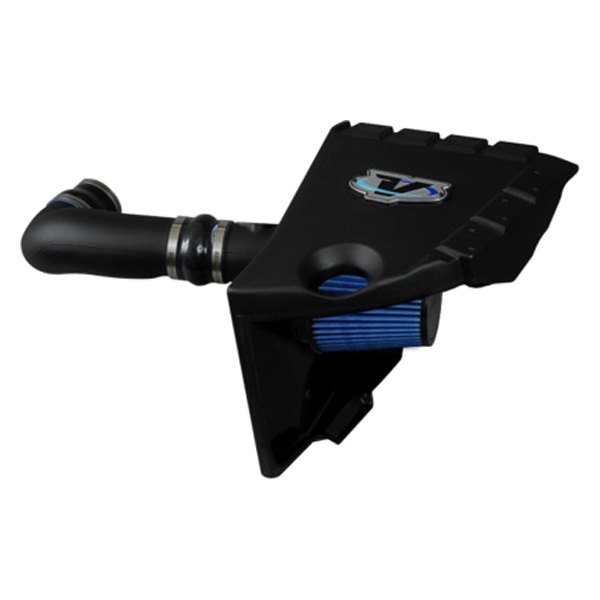 15136 Plastic Black Cold Air Intake System with Pro 5 Blue Filter for 2012-2015 Chevy Camaro
