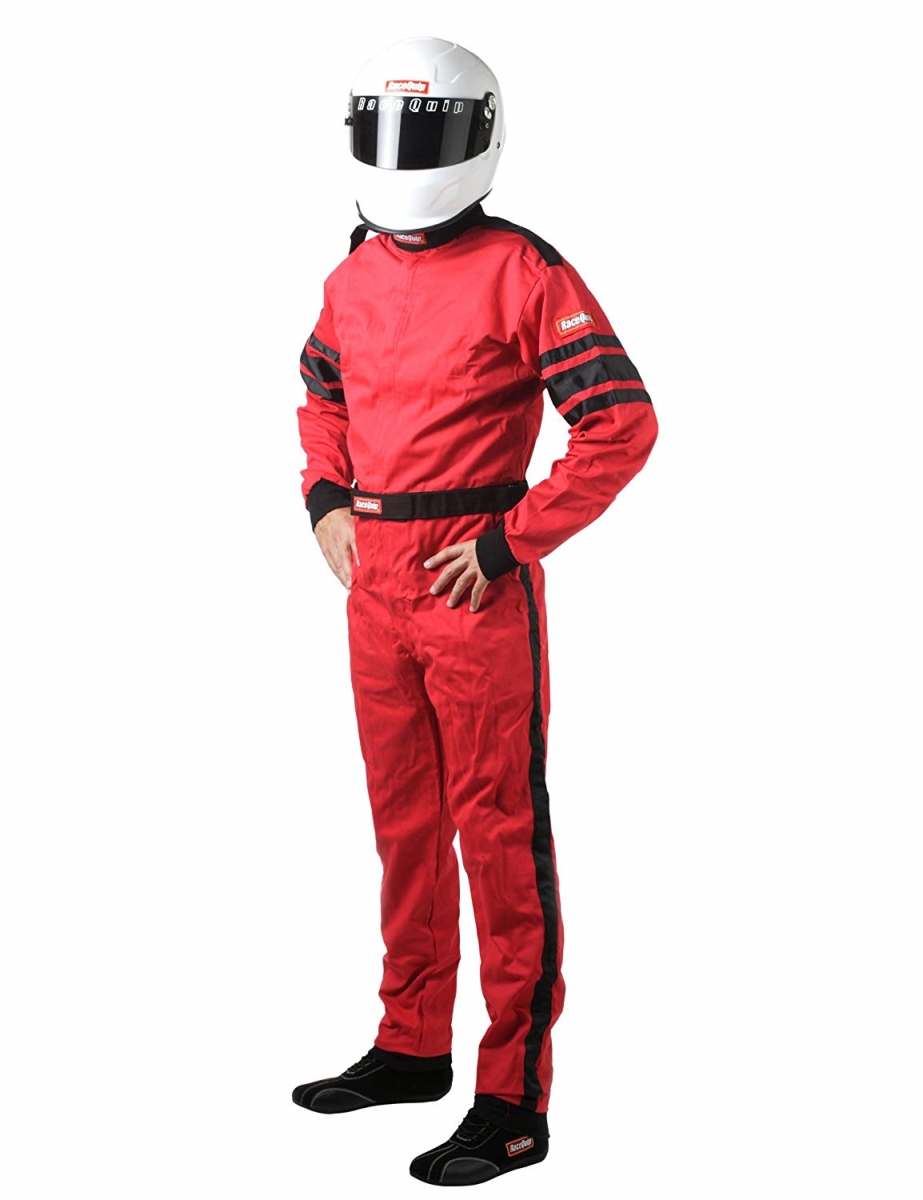 110018 SFI-1 Single Layer Racing Driver Fire Suit, Red - 3XL