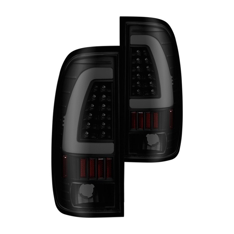9038501 Xtune F150 Styleside for 1997-2003 F250 Super Duty Light Bar LED Tail Lights, Black Smoke