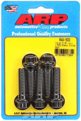 6431500 0.43-14 ft. 12 Point Black Oxide Bolts, Black Oxide