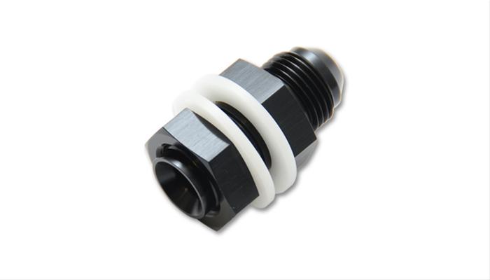 16892 Fuel Cell Bulkhead Adapter Fittings, Black Anodized