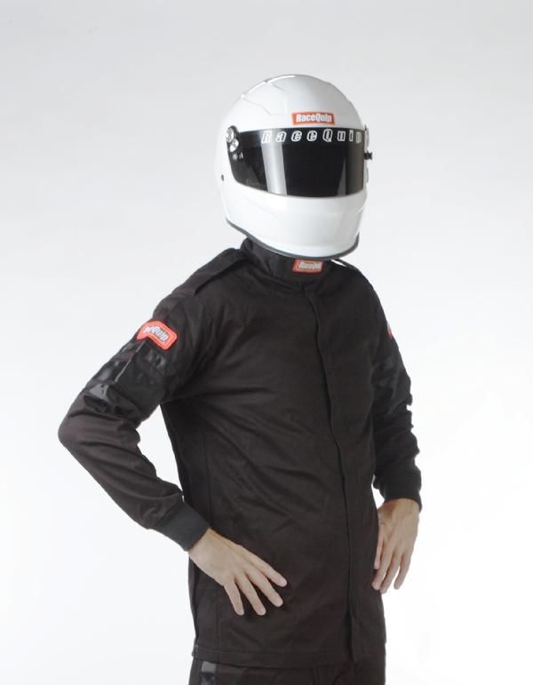 111002 110 Series Pyrovatex SFI-1 Single Layer Jacket, Black - Small