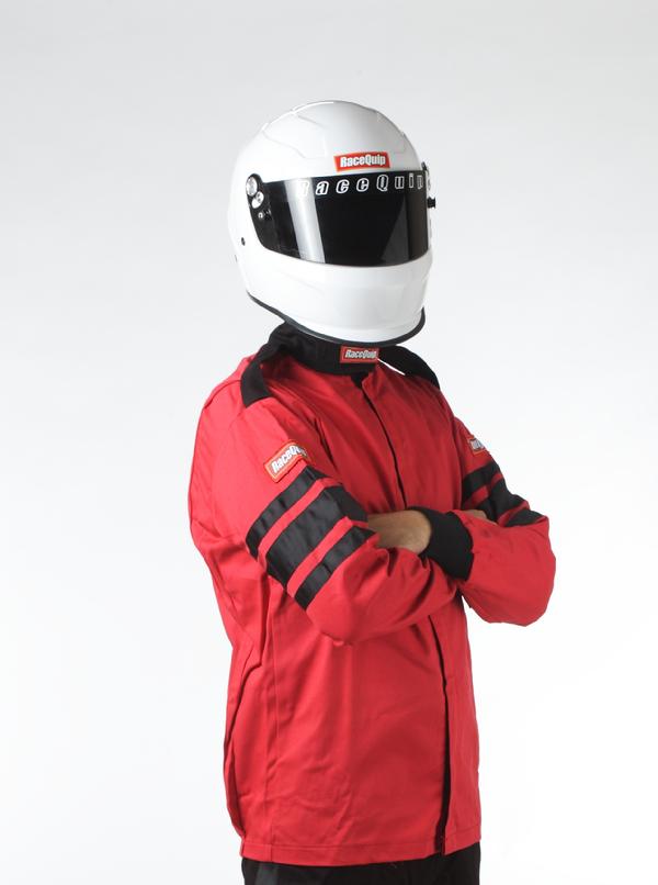 111013 110 Series Pyrovatex SFI-1 Single Layer Jacket, Red - Medium