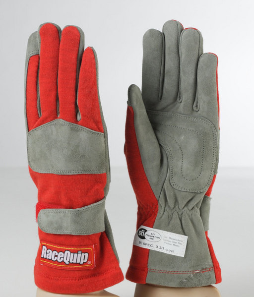 351016 One Layer SFI-1 Race Glove, Red - Extra Large