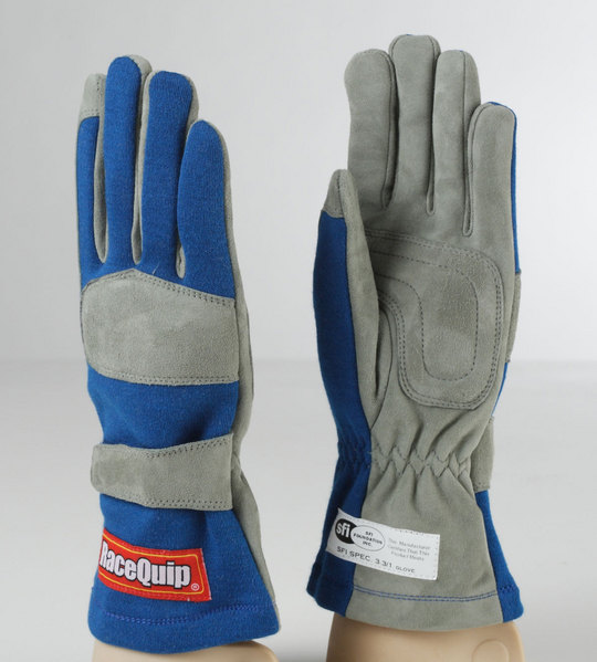 351023 One Layer SFI-1 Race Glove, Blue - Medium