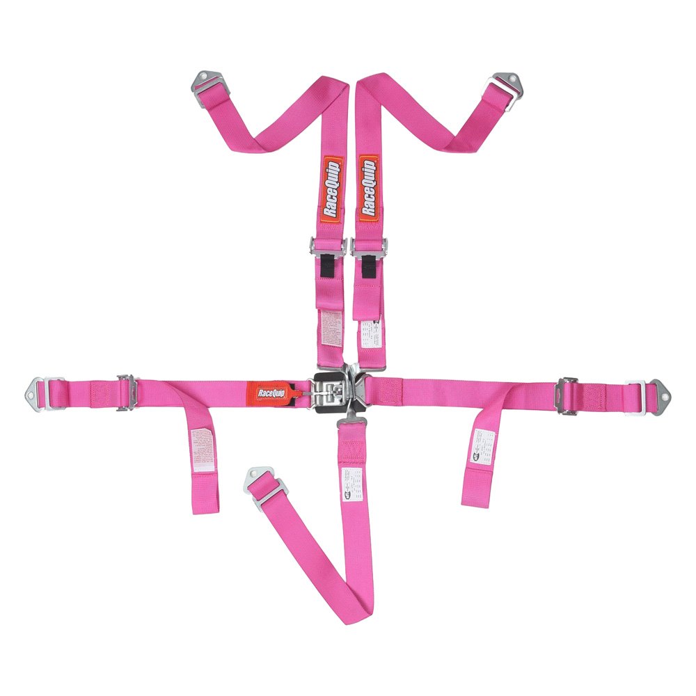 709089 Jr Dragster Youth Latch & Link 5-Point Harness Set, Pink