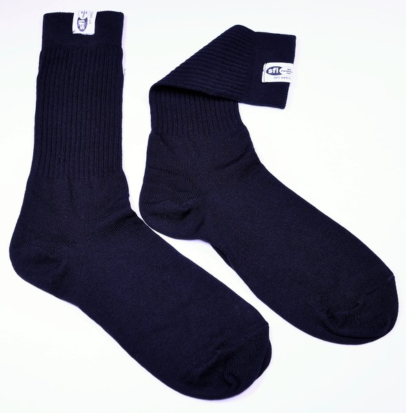 411992 SFI 3.3 Fire Retardant Socks, Black - Small
