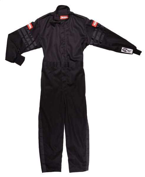 1959992 SFI-1 JR. Racing Gear Trim Suit, Black - KSML