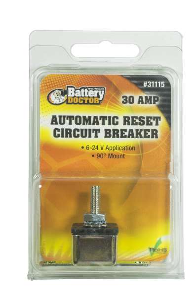 31115 1-30 amp Stud Mounted with Right Angle Bracket Circuit Breaker