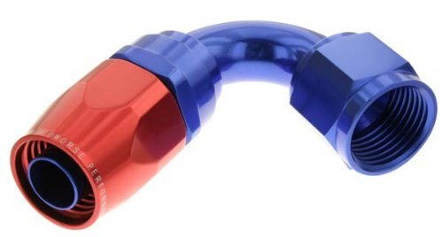HOSE ENDS 6 AN Hose 6 AN Outlet 120 Degree Anodized Red Blue Aluminum Single