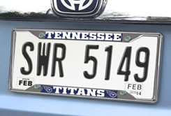 Picture of Fan Mats 21391 6 x 12 in. Tennessee Titans License Plate Frame